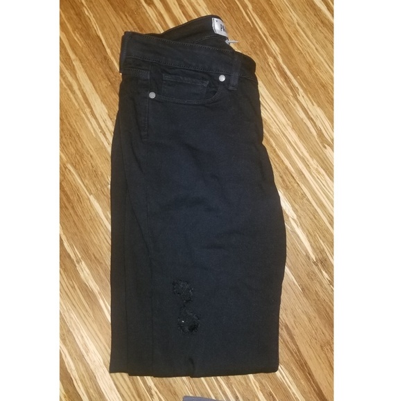 Paige Verdugo Ultra Skinny Black Distressed Jeans - Picture 4 of 8